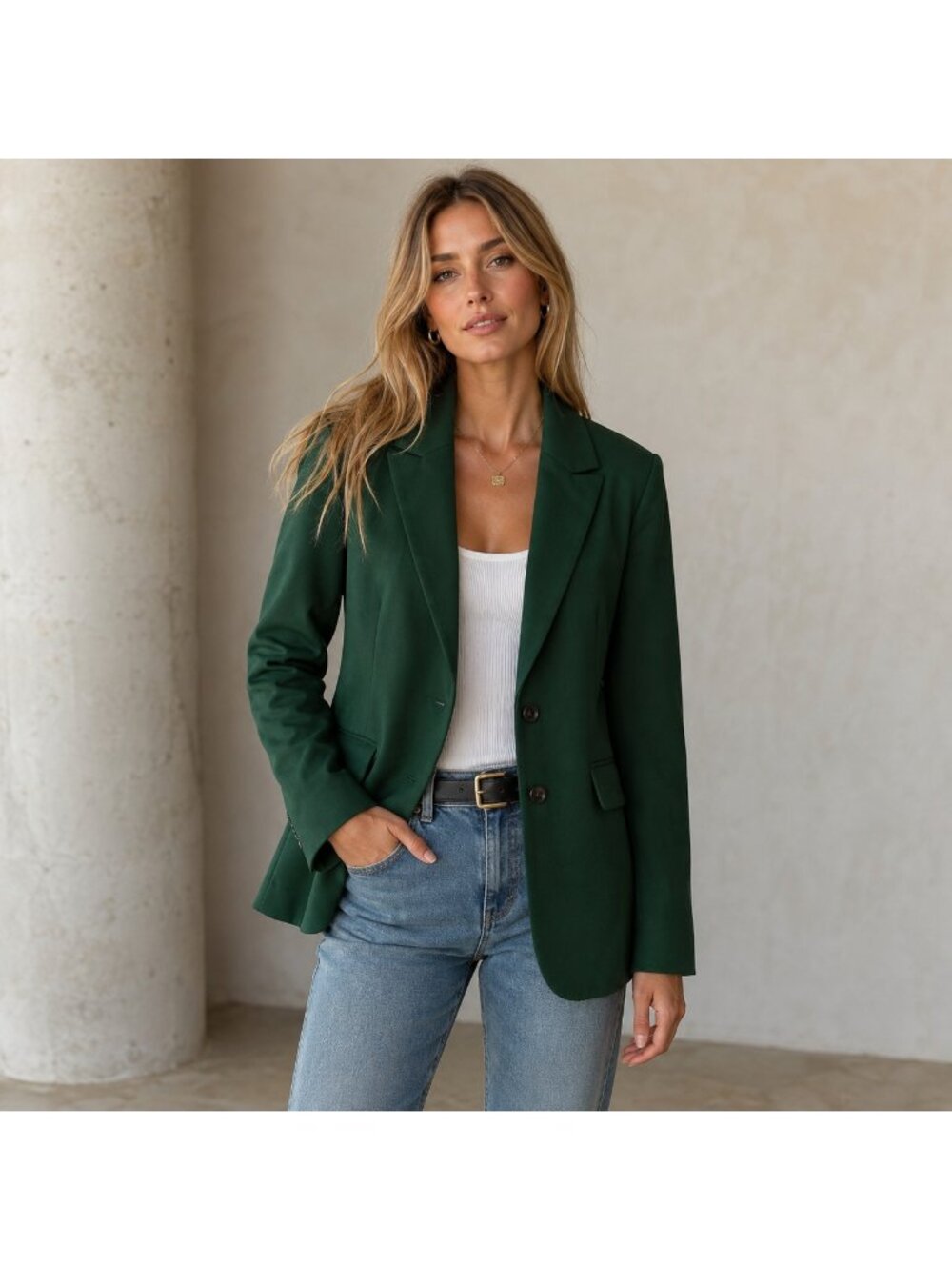 Boden Hunter Green Knit Comfort Blazer 16R